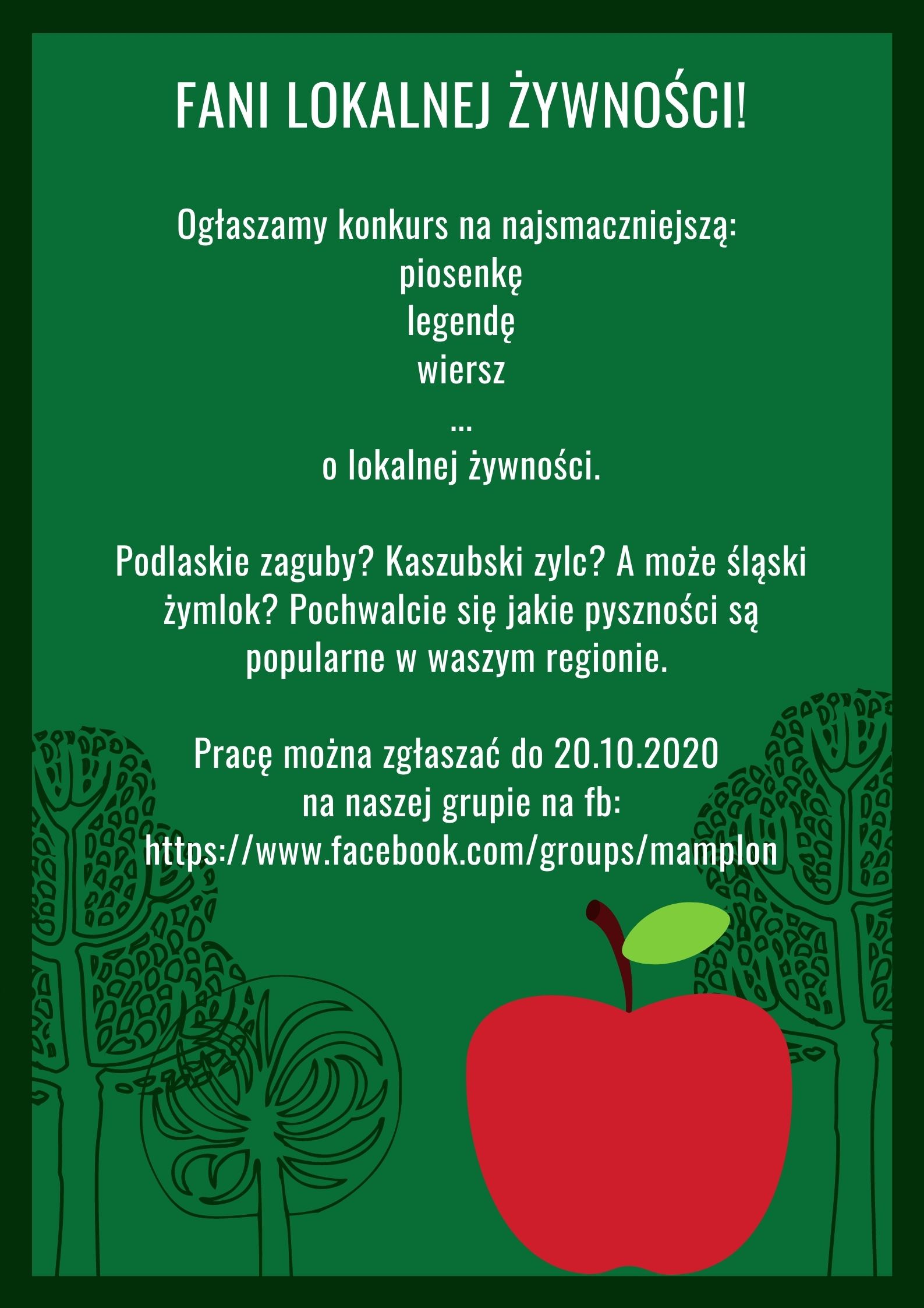konkurs na najsmaczniejszy utw&oacute;r muzyczny lub literacki o lokalnej żywności